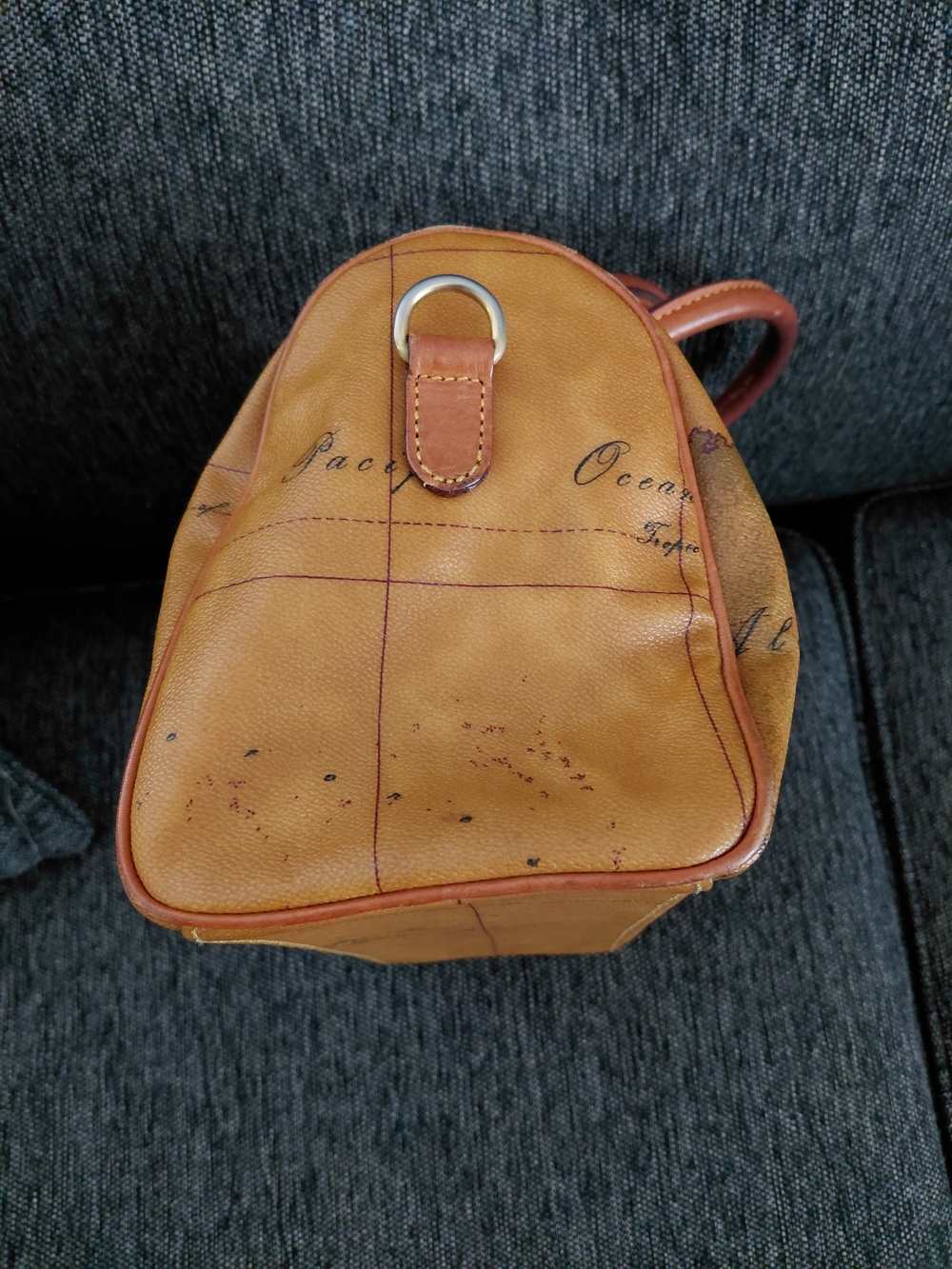 Alviero Martini Map-Print Boston Bag - Picture 6 of 10